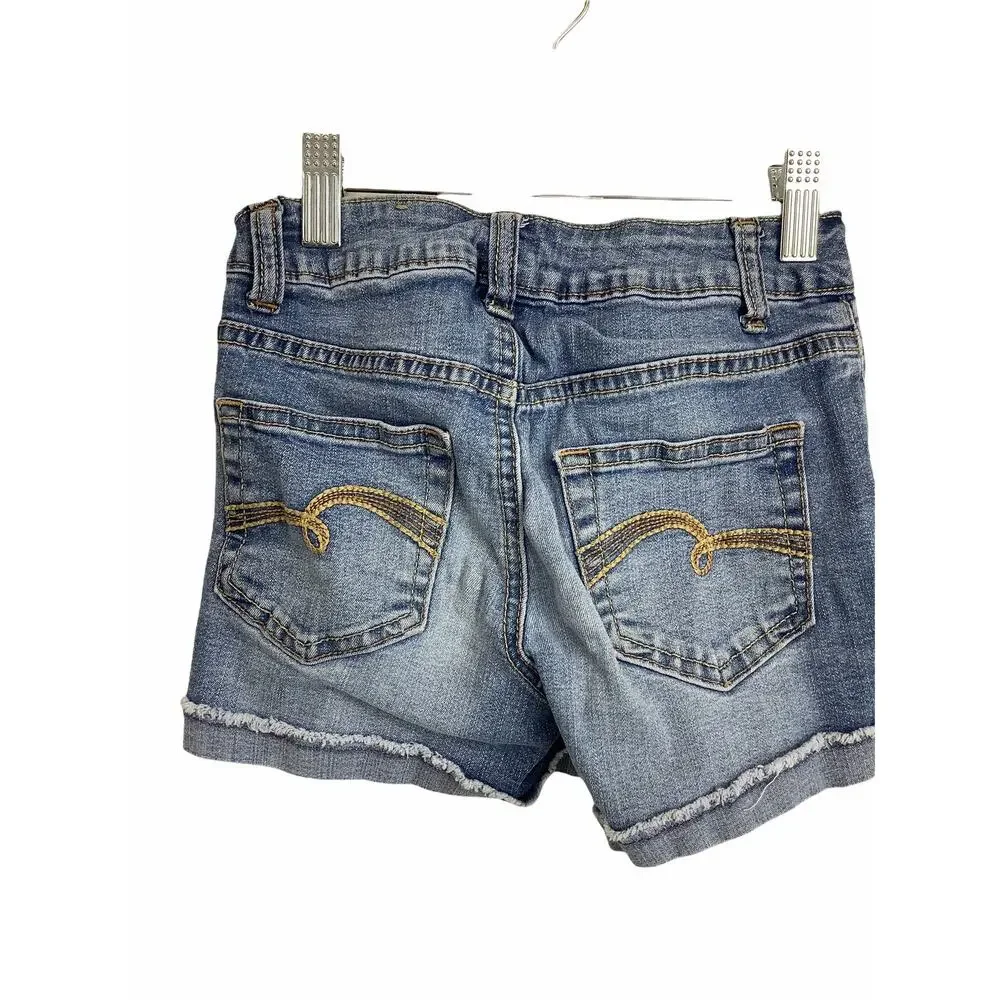Justice Girls Medium Wash Blue Denim Jean Shorts Kid's Youth Size 8